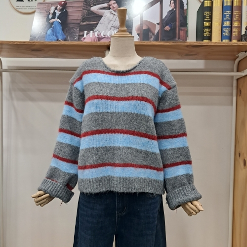 레코브 스트라이프울니트풀오버LC41EZKN029DGY이미지입니다. 누르면 해당 게시물로 새창이동합니다.