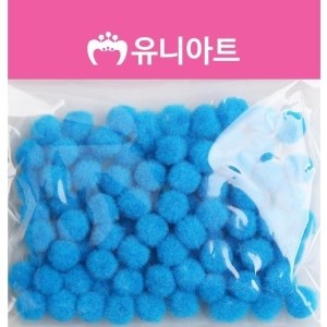 유니아트 만들기 재료 퐁퐁 12mm 파랑 WFH9VVZ