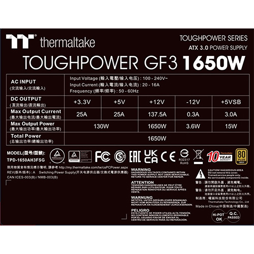 �������ũ �����Ŀ� GF3 1650W GOLD Ǯ��ⷯ ATX3.0