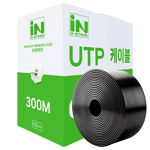 인네트워크 IN-7U CAT.7 UTP 랜케이블 박스 (300m, 블랙)_이미지