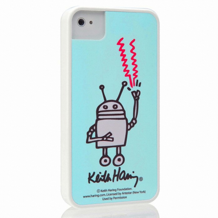아이커버 DUES KEITH HARING WHITE SERIES- BREEZE BLUE (아이폰4/4S)_이미지