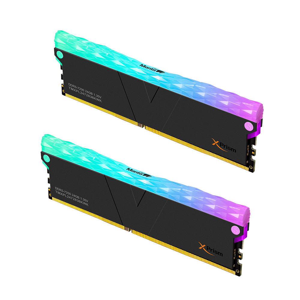 V-Color Manta DDR5-7200 CL36 XPrism RGB 블랙 패키지 (48GB(24Gx2))_이미지