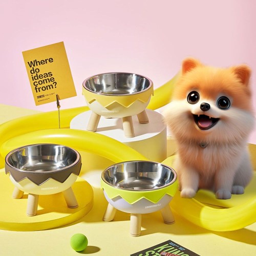 딩동펫 배색 에그볼 스텐 식기