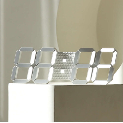 루미너스 이탤릭 화이트 LED 벽시계_이미지