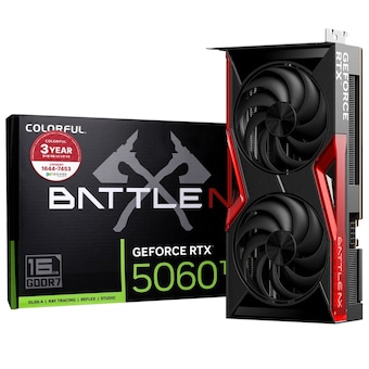 COLORFUL 지포스 <b>RTX</b> <b>5060</b> <b>Ti</b> BATTLE AX DUO D7 <b>16GB</b> 도우정보