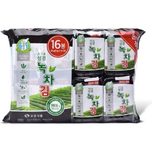 성경식품 지도표성경김 녹차김 5g (64개)_이미지