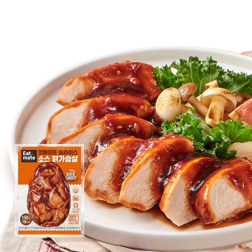 러브잇 슬라이스 소스 닭가슴살 토마토로제 130g