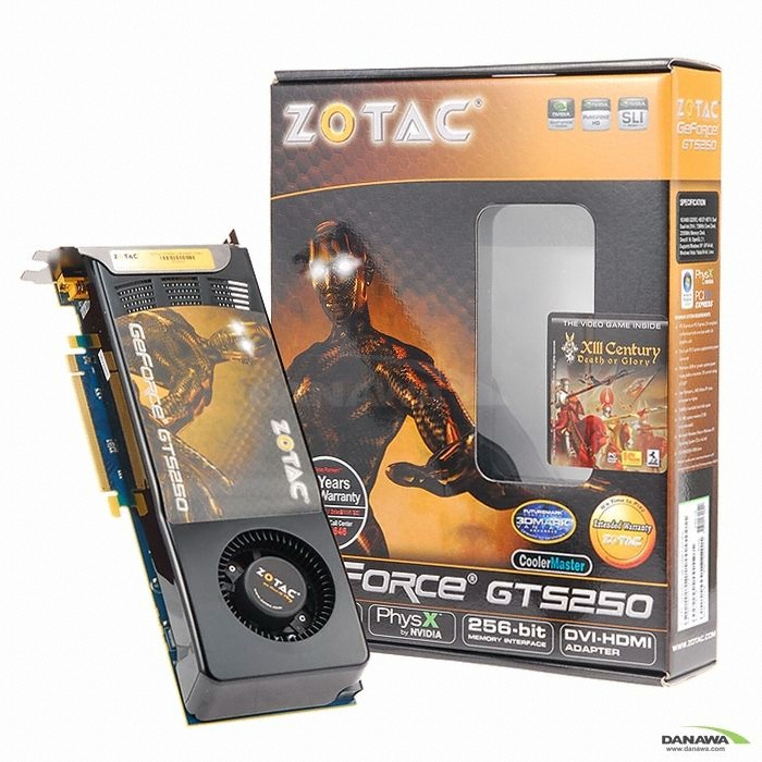 ZOTAC 지포스 GTS250 1GB 쿨러마스터_이미지