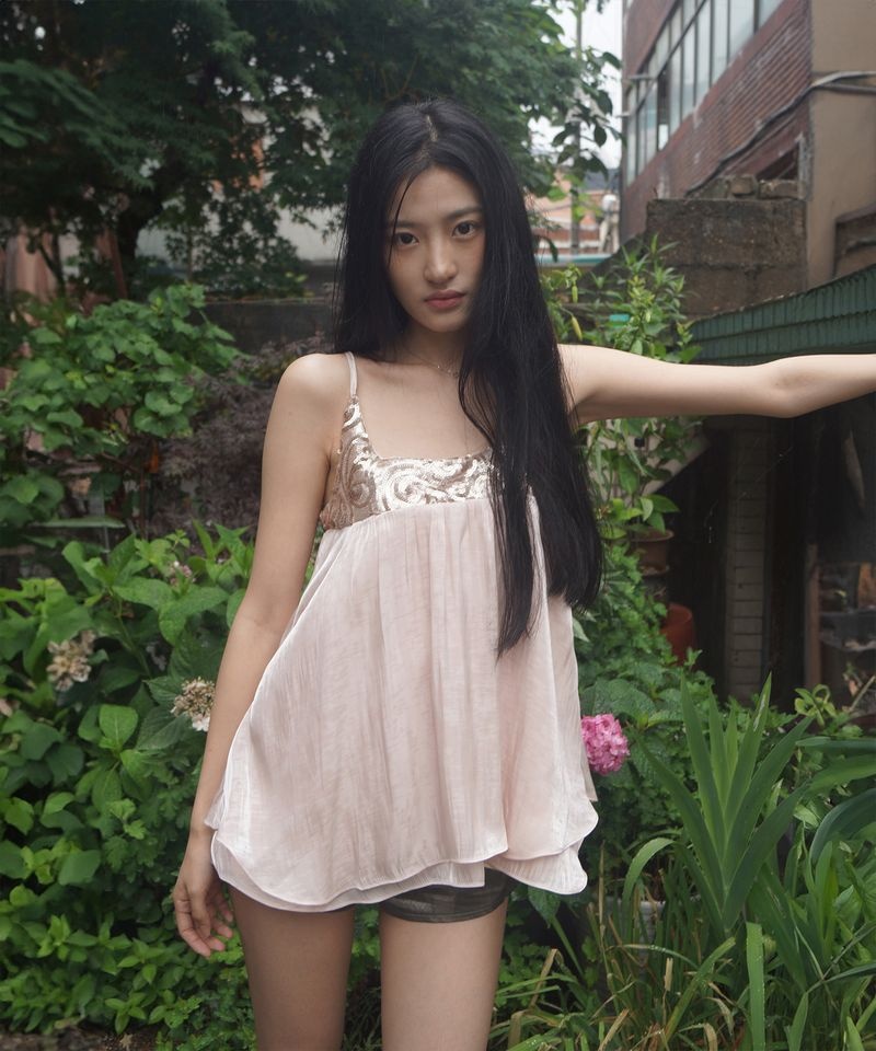샤틴 18일 배송 MUSEMUSEUM Sequin Dress Pink MM26HS04_2 1154528_이미지