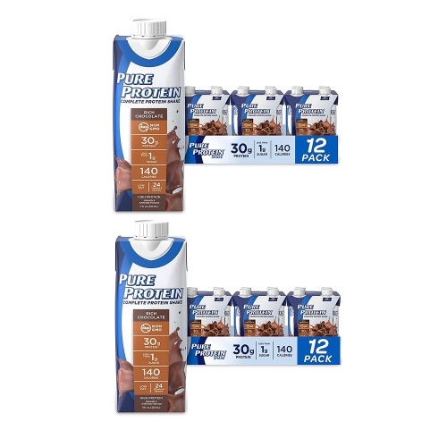 퓨어 프로틴 쉐이크 325ml 12개입 2팩 초콜릿 드링크 Pure Protein, Complete Ready to Drink