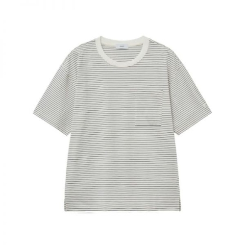 TNGT 국내판 반팔 Stripe Pocket TShirt White TNTS5E202WT