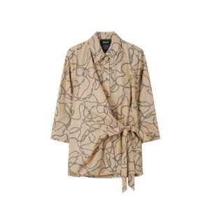 파인트리 모조 랩스타일 코튼 롱 셔츠 J252MSC032