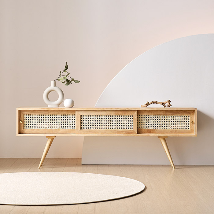 코디 라탄 TV 거실장 1600