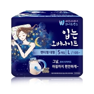 케이인터내셔널 에브리데이 화이트센스 입는 오버나이트 대형 5개 (4팩(20개))