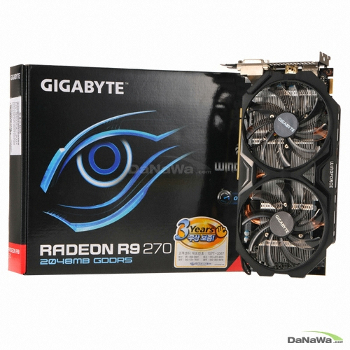 GIGABYTE �󵥿� R9 270 UDV D5 2GB WINDFORCE 2X