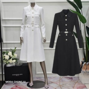 MD 자수 카라넥 A라인 원피스 MD MXDAWO9130 M 47213_MXDAWO9130M