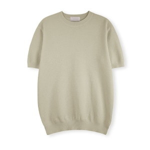리빌모아 카인드 엠보 라운드넥 반팔 니트_SG1 KNH Q012 (회베이지)