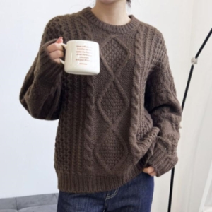 ONM 여자 루즈핏 두꺼운 니트 가을 겨울 한파대비 19311008