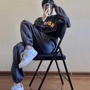 오노마 ONM 여자 대학생 개강 룩 조거 바지 추리닝 셋업 맨투맨 14389976_이미지