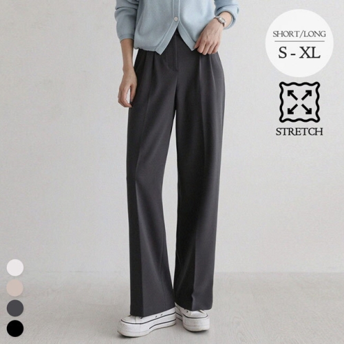 앤드스타일 맞춤슬랙스No.14 투턱 사방스판 와이드 슬랙스_264954_이미지