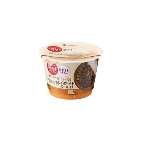 CJ제일제당 햇반 컵반 직화볶음 짜장덮밥 280g (18개)_이미지