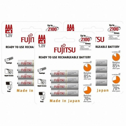 후지쯔 스탠다드 니켈수소 AAA (12개)_이미지