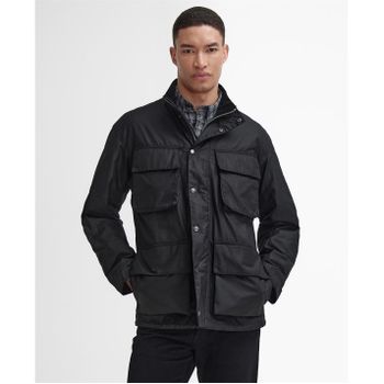 바버 브런튼 왁스 코튼 스탠드 칼라 재킷 114403125