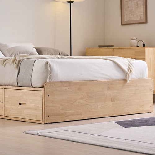 핀란디아 우든 원목 무헤드 빅수납 침대 Q (드림온21독립)_이미지
