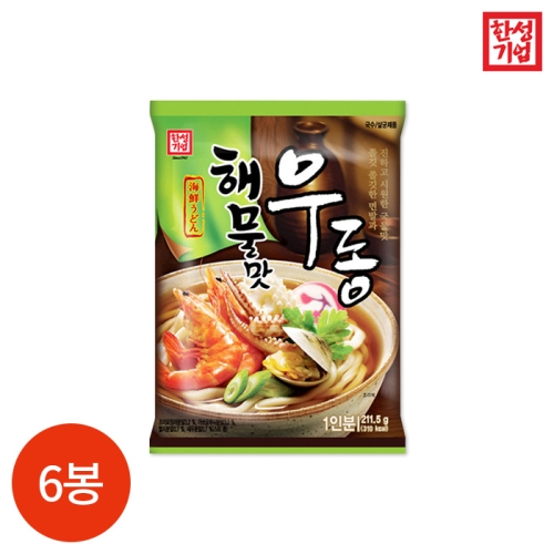 한성기업 해물맛 우동 2인분 423g (6개)_이미지