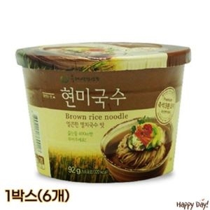 큰바위식품 두레생협 현미국수 용기 92g (6개)_이미지