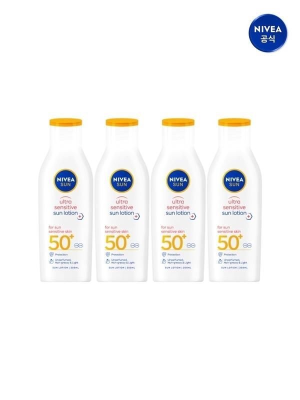 니베아 선 울트라 센서티브 선 로션 200ml (4개)_이미지