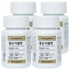풍기인삼농협 에너지허브 홍삼 타블렛 200정 (4개)_이미지