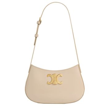 틸리 미디엄 샤이니 카프스킨 숄더백 누드 137967478