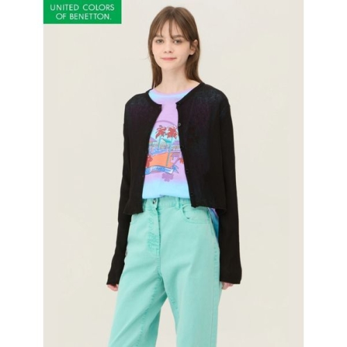 베네통 백 리본 자수 가디건 BAKCA4631