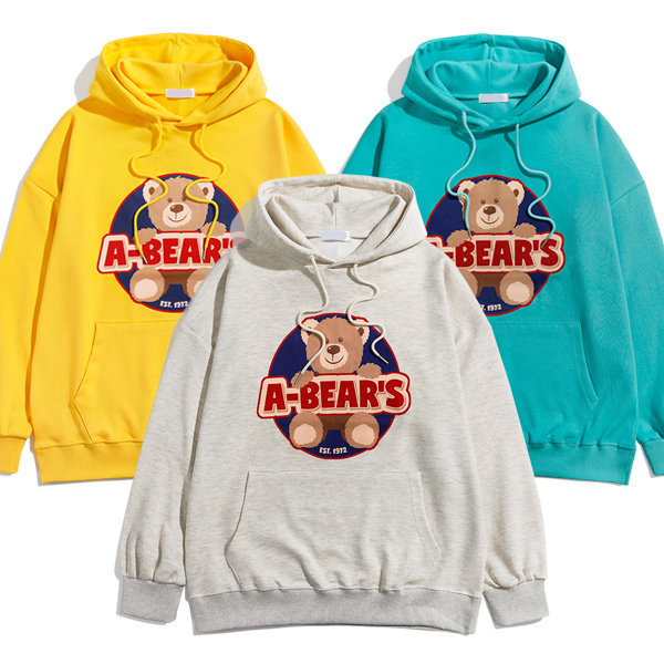 MNC A베어 박스핏 후드티 MDHD285SM