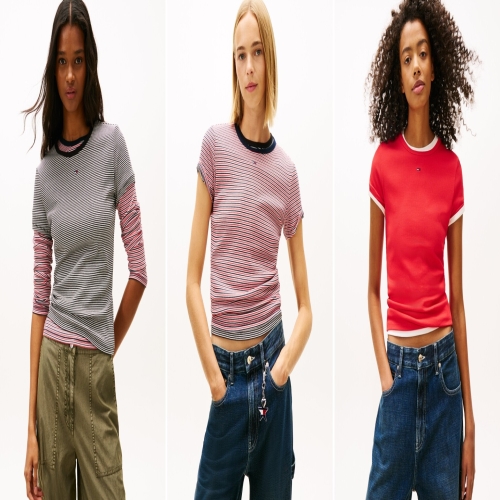 에센셜 여성 슬림 립 티셔츠 T32G0TTO08TWT1 TOMMY JEANS_이미지