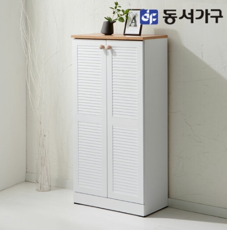 동서가구  솔트 화이트 갤러리 중형 신발장 600