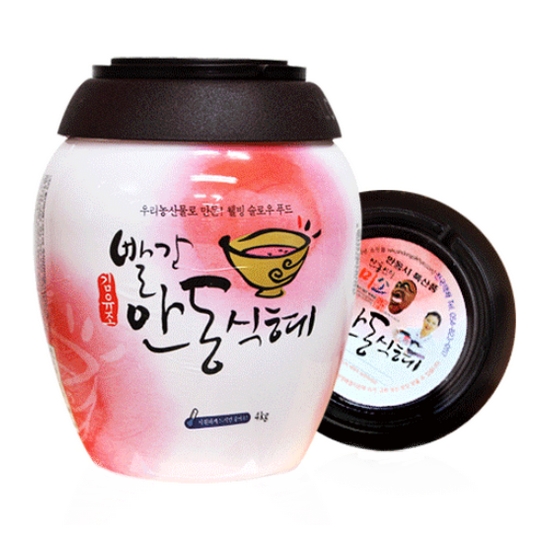 김유조안동식혜 빨간 안동식혜 단지 4kg (1개)_이미지