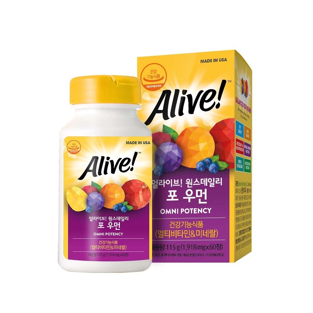 얼라이브 원스 데일리 멀티비타민 포 우먼 60정 (1개)_이미지