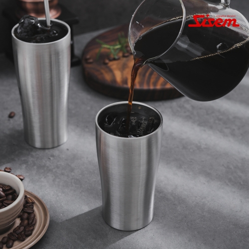 시샘 1+1 스텐 이중 진공 컵 420ml