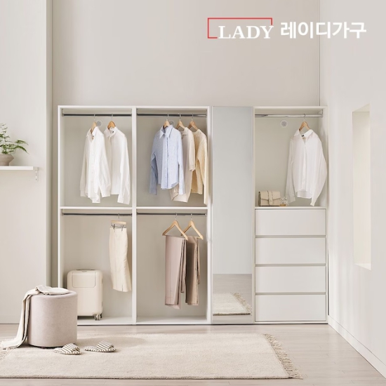 레이디가구 이안 A세트 드레스룸 1200_이미지