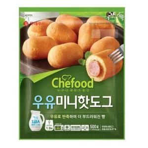 롯데푸드 쉐푸드 우유 미니 핫도그 500g_이미지