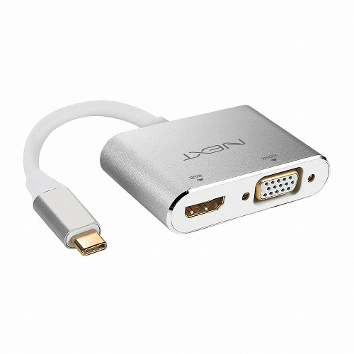 이지넷유비쿼터스 넥스트 Type C to HDMI + VGA 컨버터 (NEXT-2252TCHV)_이미지