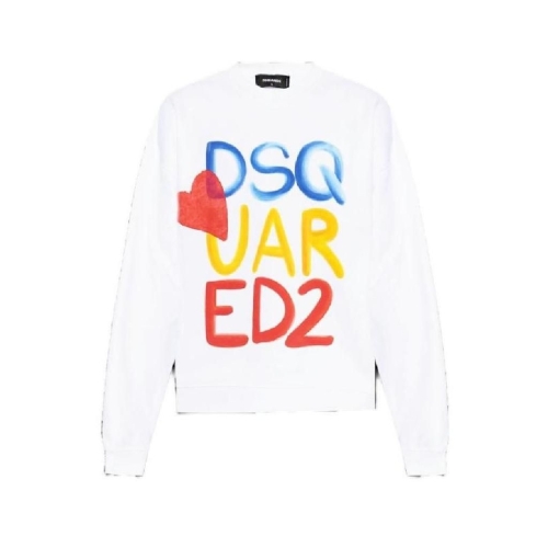 디스퀘어드2 Summer Lovers 로고 프린트 크루넥 스웨트셔츠 S78GU0084S25551 100 T