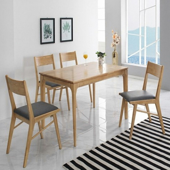 젠틱 이루 원목 식탁 1200 (의자4개)