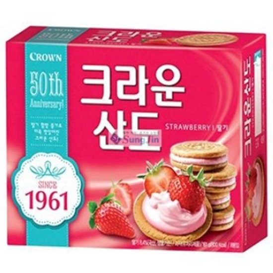 크라운제과 크라운산도 딸기 161g