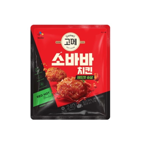 CJ제일제당 소바바치킨 레드핫 순살 240g (4개)_이미지