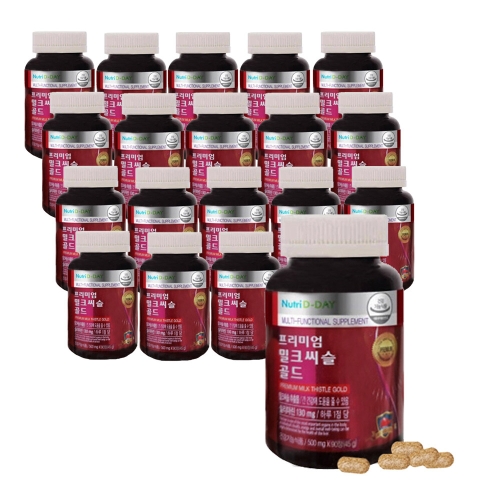 뉴트리디데이 프리미엄 밀크씨슬 골드 500mg 90정 (19개)_이미지