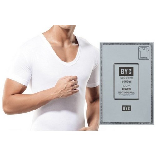 BYC 순면 100수 반팔런닝 DOLI6039 (1매)_이미지