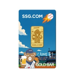 국제금거래소 SSG x 국제금거래소 꽤곰 골드바 야구응원편 3.75g (1개)_이미지